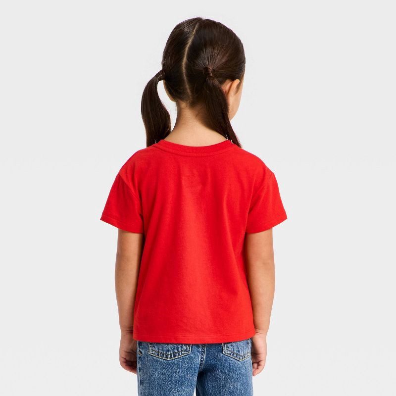 slide 4 of 4, Toddler Girls' Valentine's Relaxed T-Shirt - Cat & Jack™ Medium Red 2T, 1 ct
