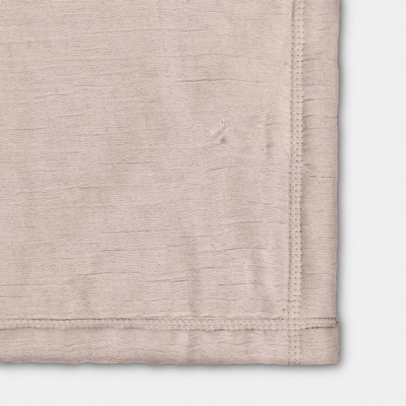 slide 4 of 5, Valentine's Day Gauze Throw with Cozy Reverse Pink - Threshold™, 1 ct
