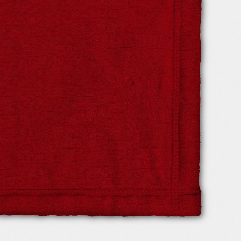 slide 4 of 5, Valentine's Day Gauze Throw with Cozy Reverse Red - Threshold™, 1 ct