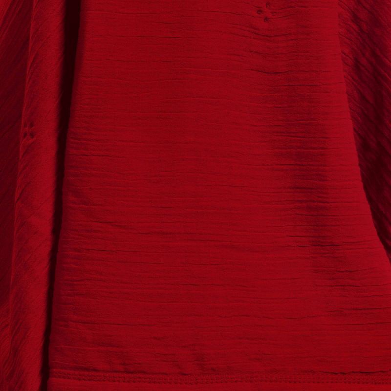 slide 5 of 5, Valentine's Day Gauze Throw with Cozy Reverse Red - Threshold™, 1 ct