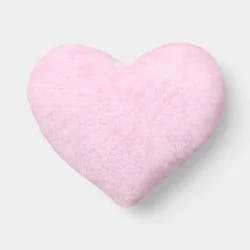 Valentine's Day Plush Heart Pillow Pink - Room Essentials™