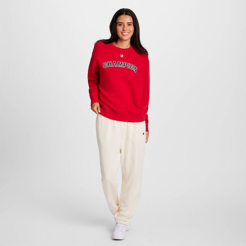 slide 3 of 8, Champion Women's Fleece Sweatshirt - Red Plaid M, 1 ct