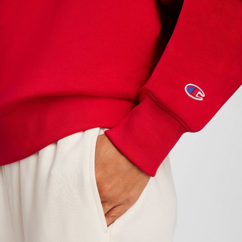 slide 6 of 8, Champion Women's Fleece Sweatshirt - Red Plaid M, 1 ct