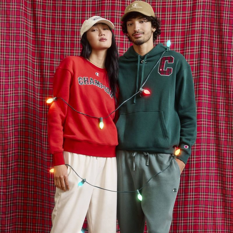 slide 8 of 8, Champion Women's Fleece Sweatshirt - Red Plaid M, 1 ct