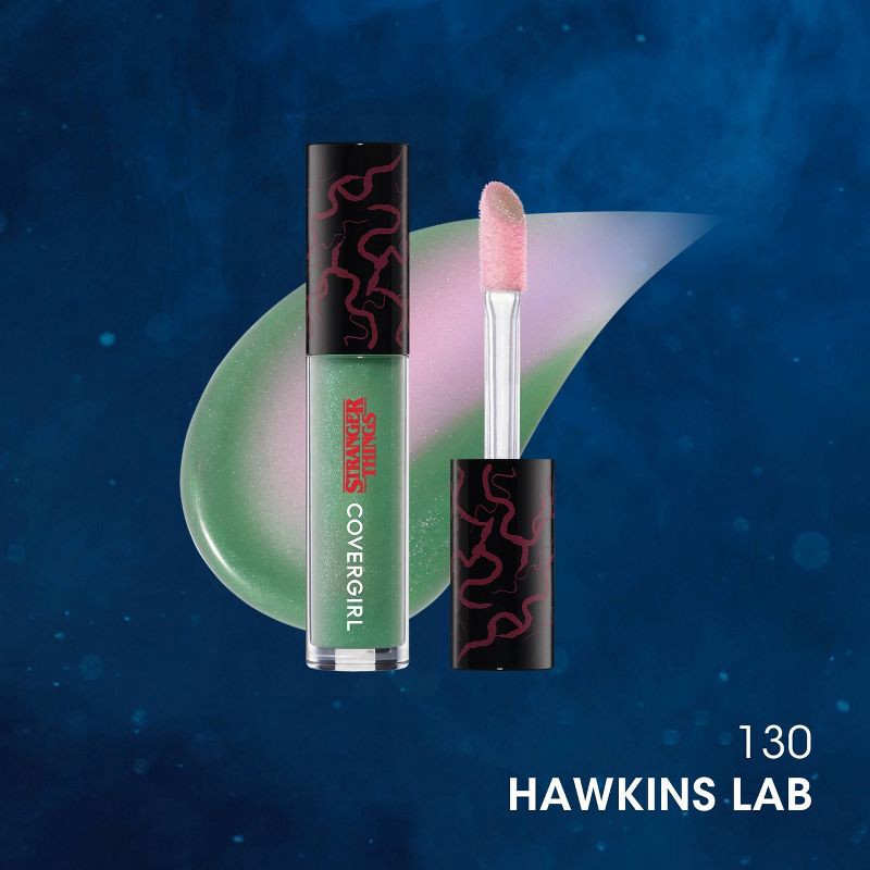 slide 3 of 11, COVERGIRL x STRANGER THINGS The Bite PH Transforming Lip Gloss - 130 Hawkins Lab - 4ml, 4 ml