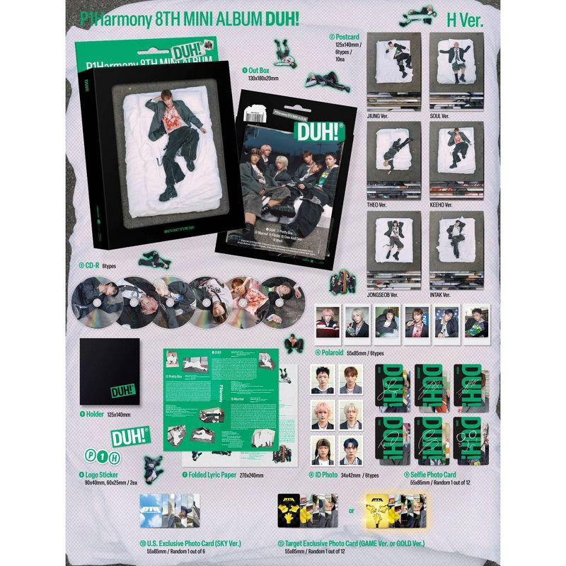 slide 2 of 3, hello82 P1Harmony - DUH! H Ver. (Member Compact) (Target Exclusive, CD), 1 ct