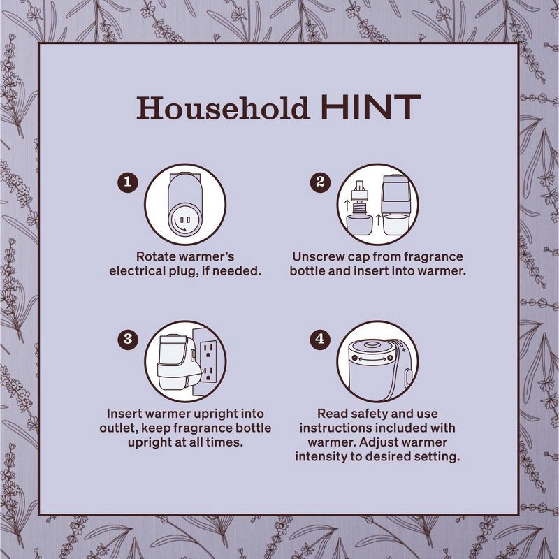 slide 5 of 12, Mrs. Meyer's Clean Day Premium Scented Oil Plug-In Diffuser Air Freshener Refills - Lavender - 0 .67 fl oz/2pk, 2 ct; 0.67 fl oz