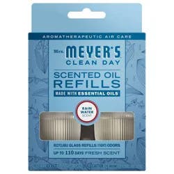 Mrs. Meyer's Clean Day Premium Scented Oil Plug-In Diffuser Air Freshener Refills - Rain Water - 0 .67 fl oz/2pk