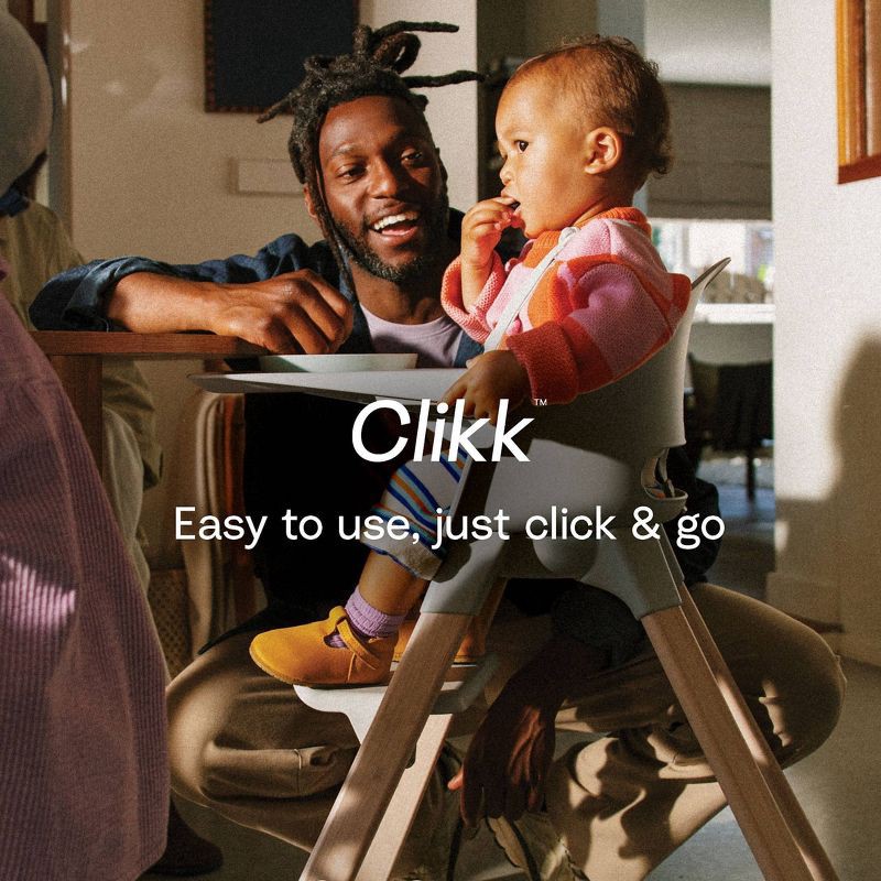 slide 6 of 12, Stokke Clikk High Chair All-in-One with Tray & Harness - Black Warm Brown, 1 ct