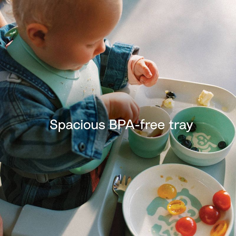 slide 8 of 12, Stokke Clikk High Chair All-in-One with Tray & Harness - Black Warm Brown, 1 ct