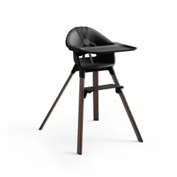 Stokke Clikk High Chair All-in-One with Tray & Harness - Black Warm Brown