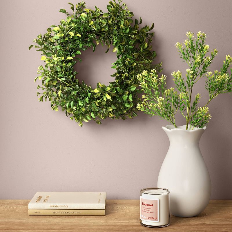 slide 2 of 3, 12" Mini Boxwood Wreath - Room Essentials™, 1 ct