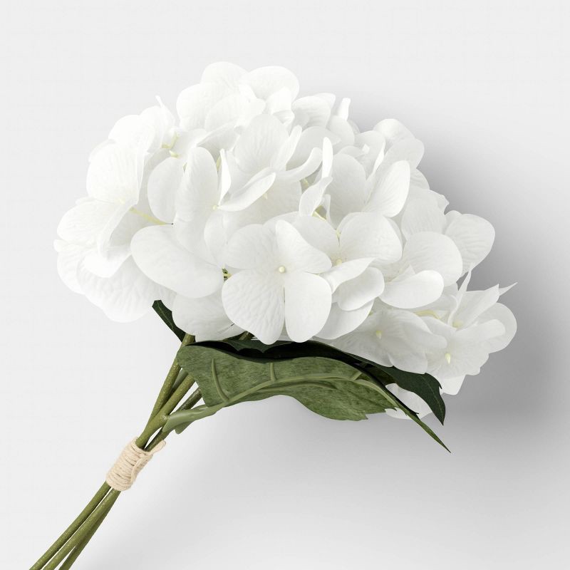 slide 3 of 3, Hydrangea Artificial Stem Bundle Cream - Room Essentials™, 1 ct