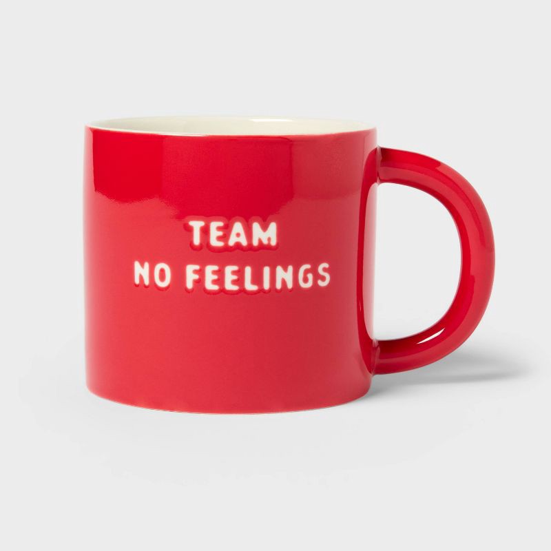 slide 1 of 3, 16oz Stoneware Team No Hard Feelings Mug Red - Spritz™, 16 oz