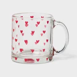 13 fl oz Glass Mug with Decal Red Heart - Spritz™