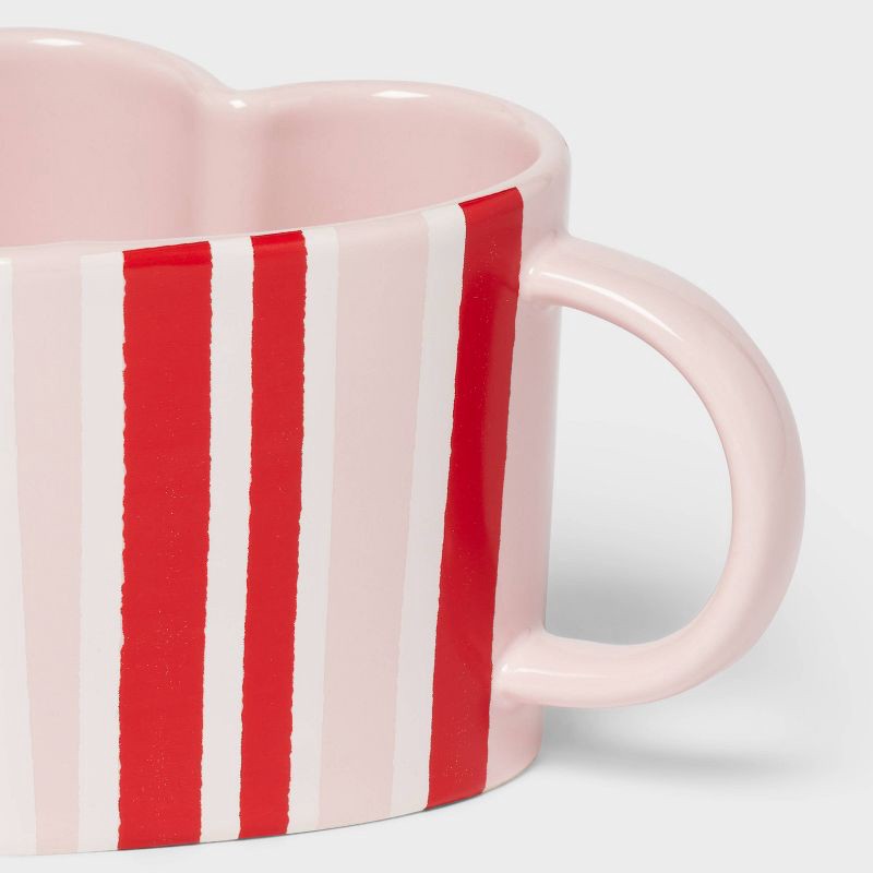 slide 3 of 3, 15 fl oz Stoneware Heart Handle Mug - Spritz™, 15 fl oz