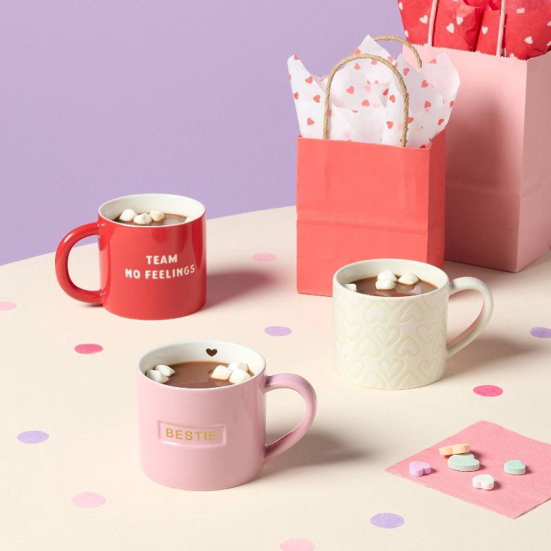 slide 2 of 3, 16oz Stoneware Bestie Can Mug Pink - Spritz™, 16 oz