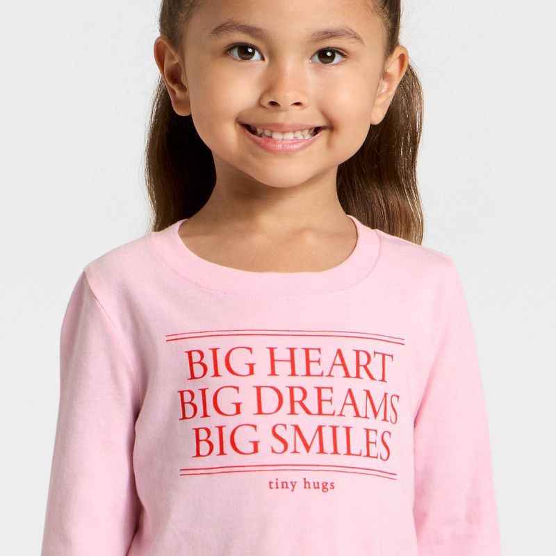 slide 2 of 4, Toddler Girls' Long Sleeve Graphic T-Shirt - Cat & Jack™ Light Pink 12M, 1 ct