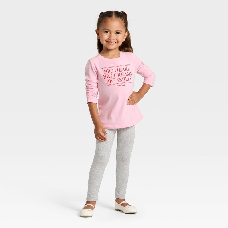 slide 4 of 4, Toddler Girls' Long Sleeve Graphic T-Shirt - Cat & Jack™ Light Pink 12M, 1 ct