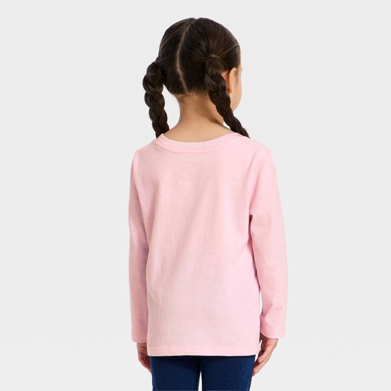 slide 3 of 4, Toddler Girls' Valentine's Day Long Sleeve Graphic T-Shirt - Cat & Jack™ Light Pink 18M, 1 ct