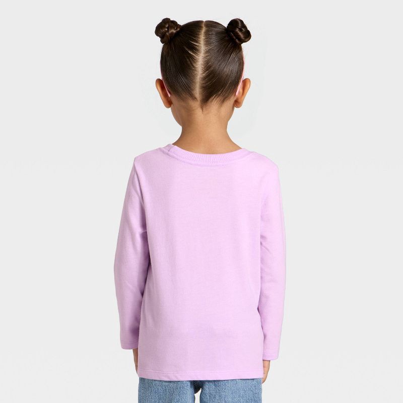 slide 3 of 4, Toddler Girls' Long Sleeve 'Apres Ski' Graphic T-Shirt - Cat & Jack™ Lilac Purple 3T, 1 ct