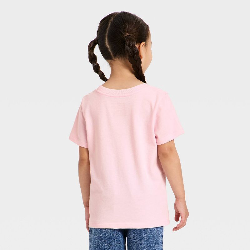 slide 3 of 4, Toddler Girls' Short Sleeve 'Big Heart' Graphic T-Shirt - Cat & Jack™ Light Pink 4T, 1 ct