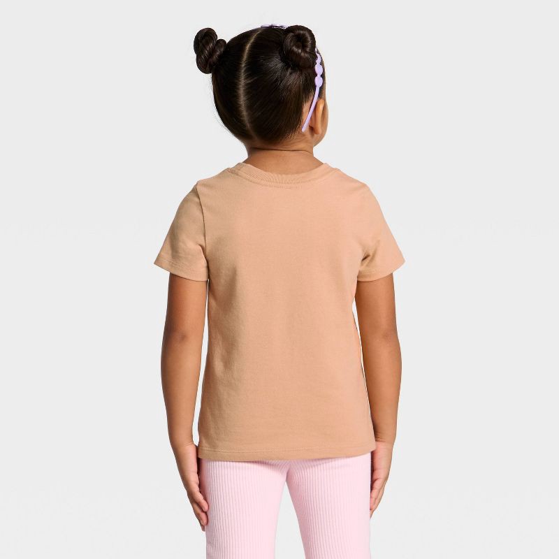 slide 3 of 4, Toddler Girls' Short Sleeve Snack Connoisseur Graphic T-Shirt - Cat & Jack™ Light Brown 12M, 1 ct