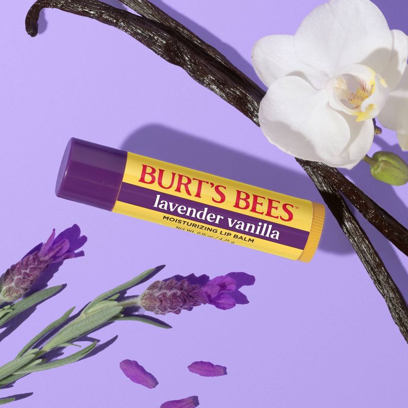 slide 8 of 10, Burt's Bees 100% Natural Origin Lavender Vanilla Lip Balm - 2pk/0.3oz, 2 ct; 0.3 oz