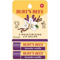 Burt's Bees 100% Natural Origin Lavender Vanilla Lip Balms - 2pk/0.3oz