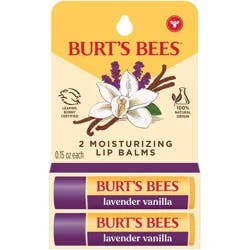 Burt's Bees 100% Natural Origin Lavender Vanilla Lip Balm - 2pk/0.3oz