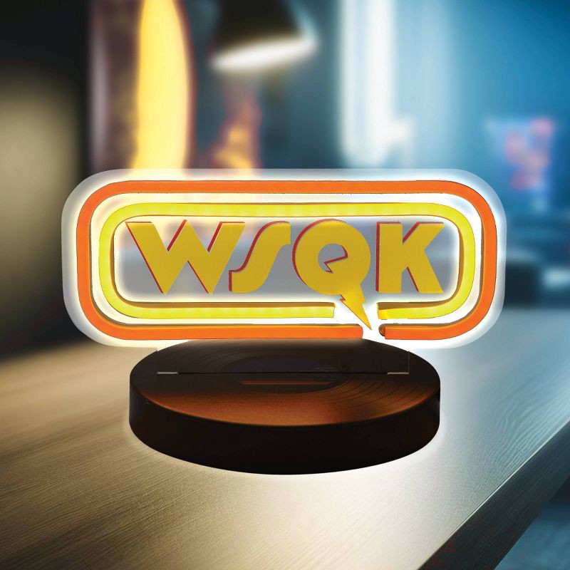 slide 5 of 6, Stranger Things WSQK Radio Station Desktop Neon Logo, 1 ct
