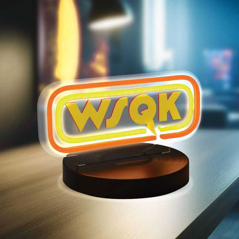 slide 6 of 6, Stranger Things WSQK Radio Station Desktop Neon Logo, 1 ct