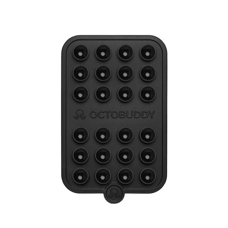 slide 1 of 6, Octobuddy Silicone Suction Cup Phone Case Mount Double-Sided - Black, 1 ct