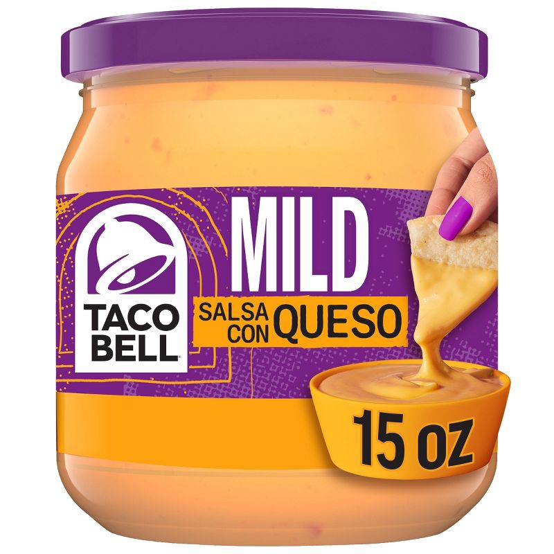 slide 1 of 9, Taco Bell Mild Salsa Con Queso Cheese Dip - 15oz, 15 oz