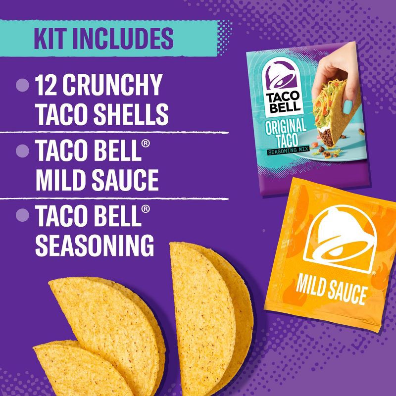 slide 3 of 9, Taco Bell Crunchy Taco Kit - 8.85oz/12ct, 8.85 oz, 12 ct