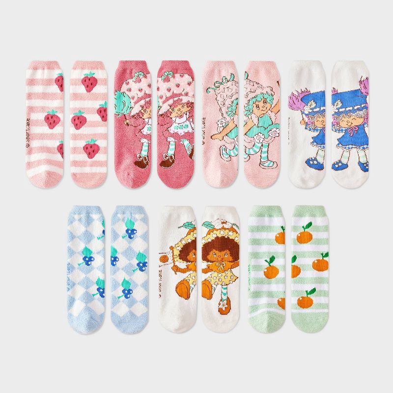 slide 2 of 4, Women's Strawberry Shortcake Cozy Crew Socks Gift Box - Assorted Color 4-10, 1 ct