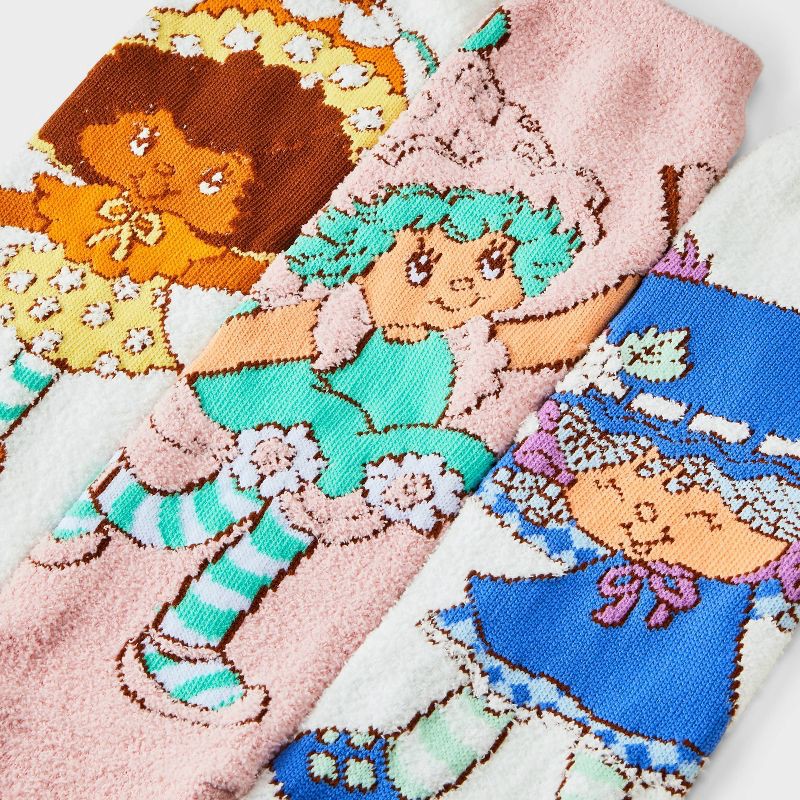 slide 3 of 4, Women's Strawberry Shortcake Cozy Crew Socks Gift Box - Assorted Color 4-10, 1 ct