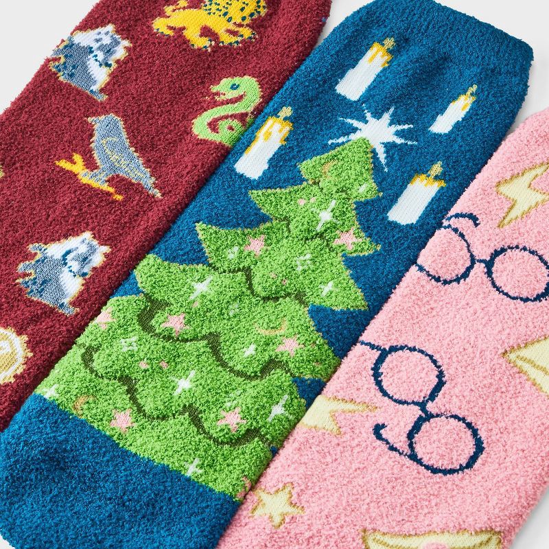 slide 3 of 4, Women's Harry Potter 7 Days of Cozy Crew Socks Gift Box - Assorted Color 4-10, 1 ct
