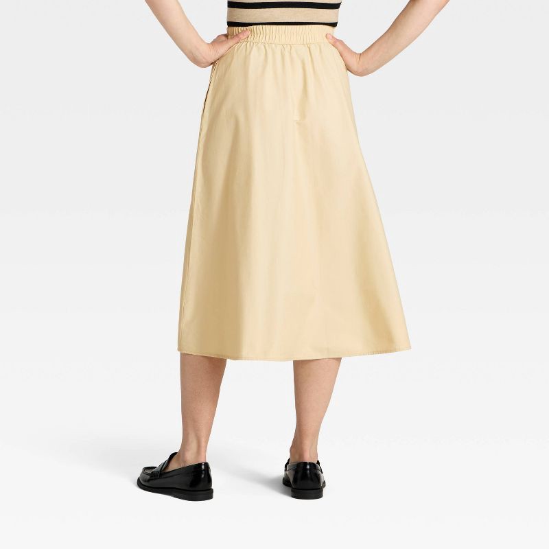 slide 2 of 3, Women's Midi Skirt - A New Day™ Cream S, 1 ct