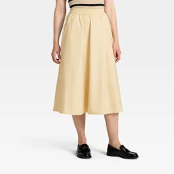 Women's Midi Skirt - A New Day™ Cream M