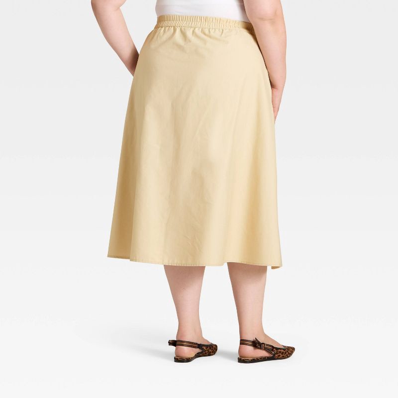 slide 2 of 3, Women's Midi Skirt - A New Day™ Cream XXL, 1 ct