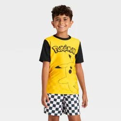 Boys' Pokemon Rash Guard Top - Yellow S