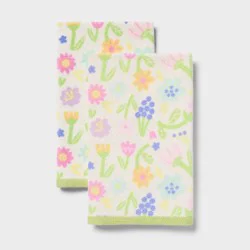 2pk Easter Floral Hand Towel Set - Room Essentials™