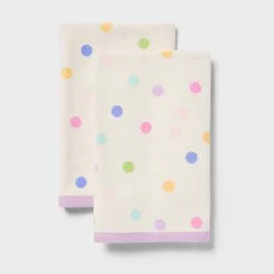 2pk Easter Polka Dot Hand Towel Set - Room Essentials™