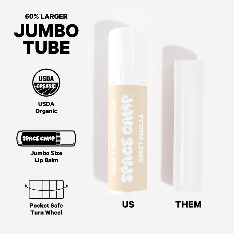 slide 4 of 9, Space Camp Wellness Sweet Vanilla Lip Balm - 0.25oz, 0.25 oz