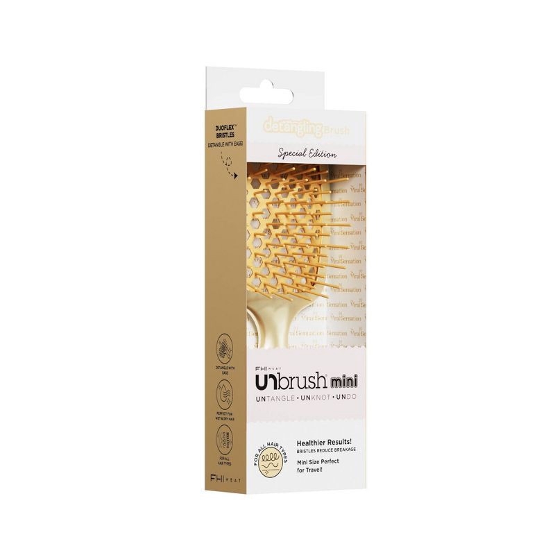 slide 4 of 4, UNbrush Mini Hair Brush - Chrome Gold, 1 ct