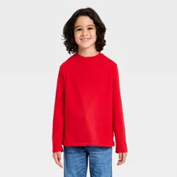 Boys' Long Sleeve Solid T-Shirt - Cat & Jack™ Red M