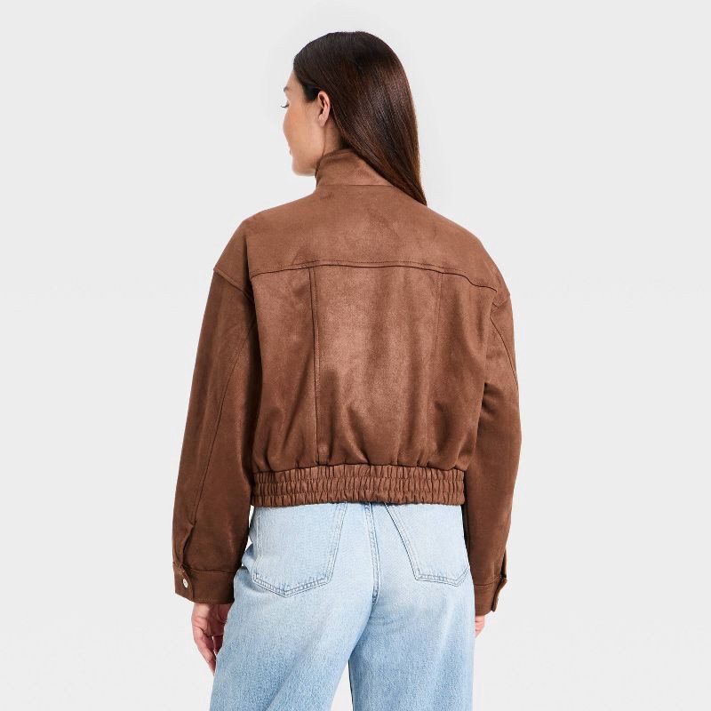 slide 3 of 3, Women's Suede Fashion Jacket - Universal Thread™ Rust XS, 1 ct