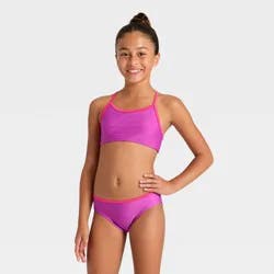 Girls' Colorblock Two Piece Swimwear Set - Cat & Jack™ Purple M