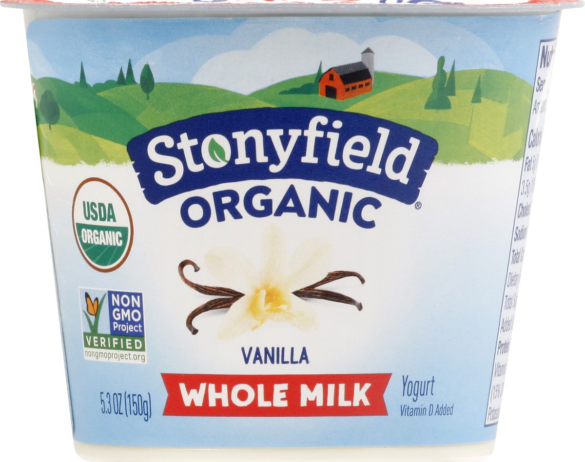 slide 1 of 10, Stonyfield Organic Whole Milk Vanilla Yogurt 5.3 oz, 5.3 oz